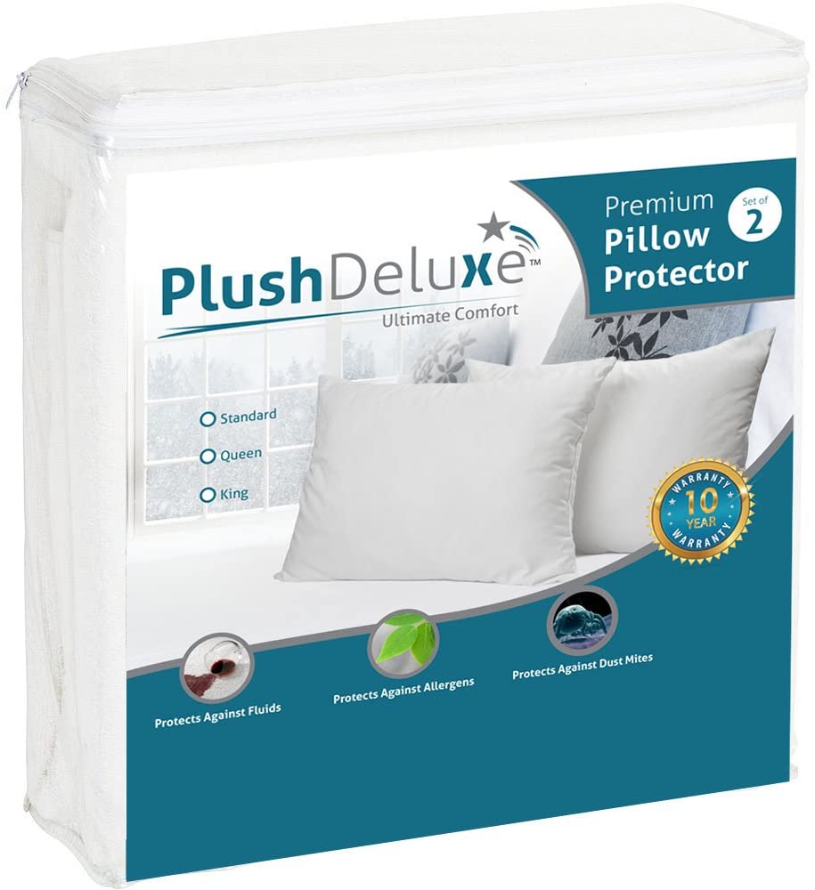 PlushDeluxe Queen Premium Pillow Protector